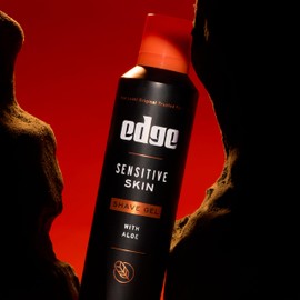 Edge Shaving Gel for Men, Sensitive Skin with Aloe, (6 Pack) - Shave Gel For Men That Moisturizes, Protects and Soothes To Help Reduce Skin Irritation