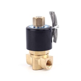 SNS 2WK025-N08/DC12V 1/4" NPT Brass Electric Solenoid Valve Normally Open Water,Air,Diesel