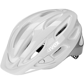 uvex true - Lightweight All-Round Helmet for Women - Individual Size Adjustment - Expandable with LED Light - White-Silver - 52-55 cm