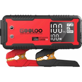 GOOLOO Jump Starter 4000A Portable 12 Volt Car battery Heavy Duty High Booster