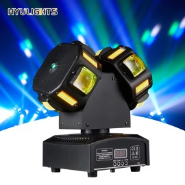8x12W RGBW 3-in-1 Double Head DMX512 Moving Beam Light for DJ Karaoke Dance Hall KTV Disco Bar Stage EffectsModel Number: HYU-8x12W Double-sided laser beam, Lamp Power(W): 140
