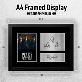 HWC Trading FR A4 Cillian Murphy Paul Anderson & Joe Cole Peaky Blinders Tommy, Arthur, John Shelby Gifts Printed Signed Autograph Picture for TV Show Fans - A4 Framed