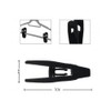 Velvet Hangers Clips,24 PCS Trouser Hanger Clip Black Clips for