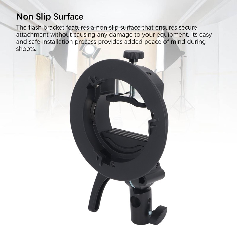 Flash Bracket for Bowens Mount Plastic Metal Round Head Flash