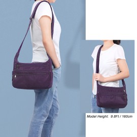 Cross Body Bag Women Lightweight Purses for Women Crossbody Water Resistant Multi Pockets Anti Theft Shoulder Bag