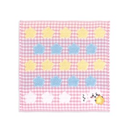 Chiikawa Star Towel Handkerchief, Pink, Gauze Pile, Cute, 41-1020070, Approx. 9.8 x 9.8 inches (25 x 25 cm)
