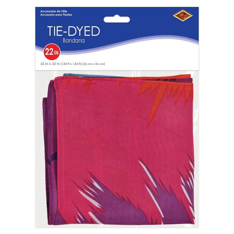 Funky Tie-Dyed Bandana Party Accessory (1 count)