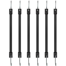 Rubber Bungee Cords with Hooks, 9 Inch Bungee Cords Heavy Duty Outdoor, Flat Bungee Straps with S Hooks 100% EPDM Rubber Straps Tie Down for Cargo, Tarps Covers, Van, Motorcycle, Truck (6 Pack)