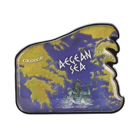 Collectible Novelty Pin for Backpack, Scarf - Made From Jeweler Class Metal - Spartan & the Green Egg Explorer Pin Series: Aegean Sea (571)