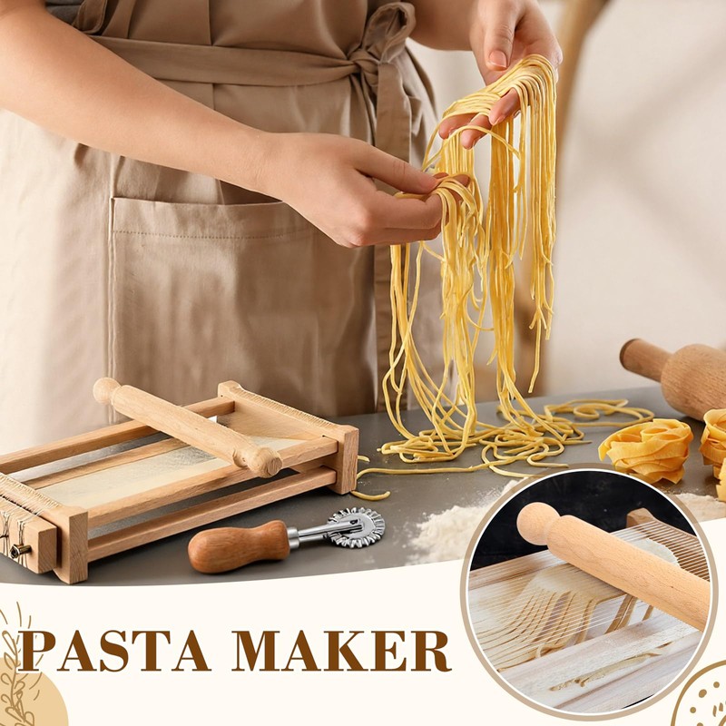SiliFine 4 Pcs Pasta Maker Tool Set Include Chitarra Cutter