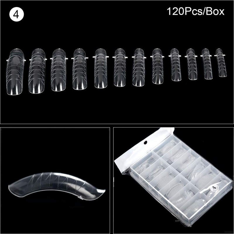 Rolabling Nail Tips Clear Acrylic Nail Tip Fake Nails With
