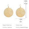 Yienate Circle Disc Dangle Drop Earrings Gold Boho Large Round