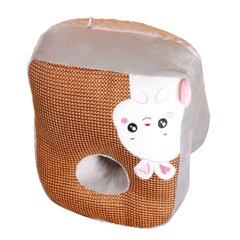 Desk Pillow Cartoon Style Breathable Double Sided Rattan Mat Soft
