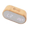 Wooden Alarm Clock USB Wireless Charging Wood LED Digital Display