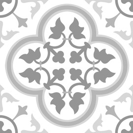 FloorPops FP2953 Remy Peel & Stick Floor Tiles, Grey