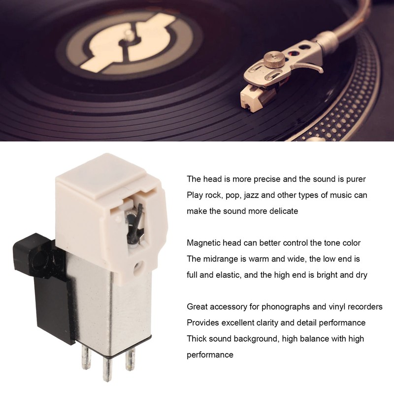 Magnetic Cartridge Stylus Lightweight Clear Turntable Needle Replacement for Turntable