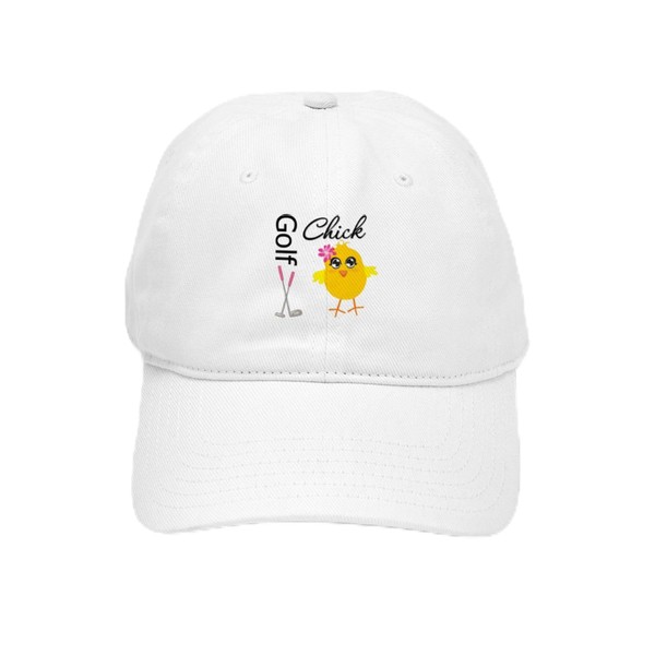 CafePress Golf Chick V2 Cap Unique Adjustable Baseball Hat White