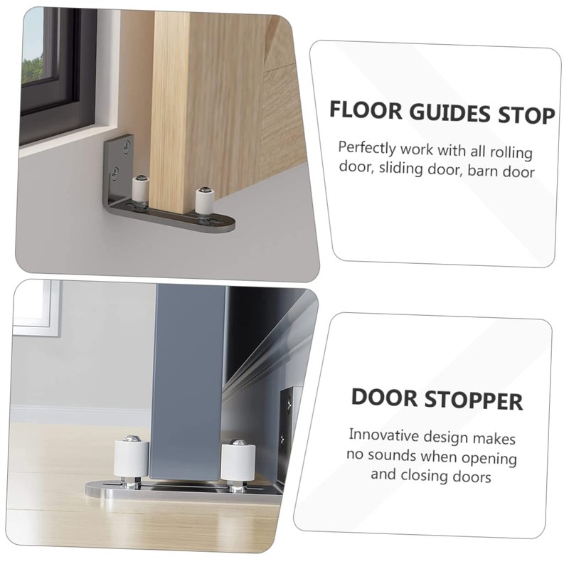 TEHAUX 1Pc Sliding Door Floor Guide Stop Barn Door Stopper