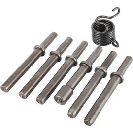 YaeCCC 7 Pcs Air Hammer Rivet Set, Heavy Duty Smoothing Pneumatic Air Rivet Hammer Chisel Bits with Spring
