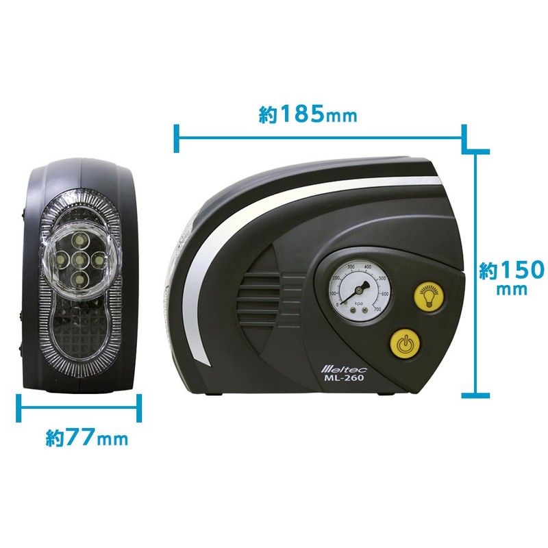 Meltec ML-260 Air Compressor (Car/ Motorbike/ Bicycle), Max. Pressure: 101.5