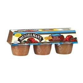 Musselman's No Sugar Added Lite Cinnamon Apple Sauce (Pack of 3) 6 - 4 oz Cups per Pack (18 Cups Total)