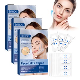 120 Stück Face Lifting Tape,Facelifting Aufkleber,Unsichtbares Face Lifttape Invisible,V-Förmiges Facelifting Tape,Geeignet zum Straffen Schlaffer Haut im Gesicht,am Hals und an den Augen