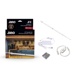Juno JFX LED Tapelight Starter Kit, 16 Foot Warm White LED Strip Light, Flexible Under Shelf LED Lighting with Dimmer, 200 Lumens, Easy Install Plug-in Light Strip for Kitchen or Accent Lighting