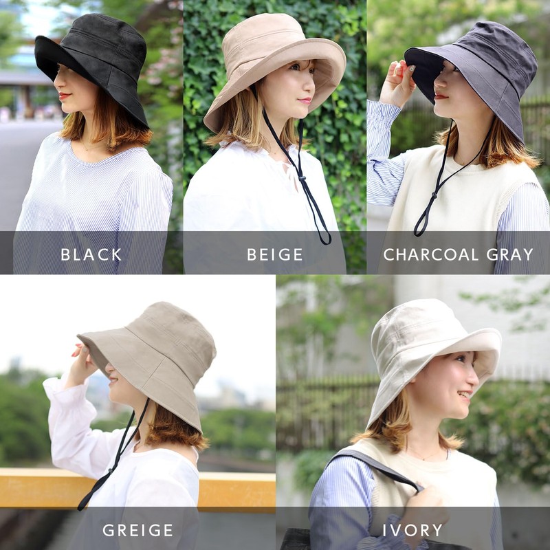Naru Women's Hat, Sun Protection, Large Size, Light Blocking, 100%