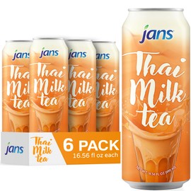 Jans Boba Milk Tea (Pack of 6, Thai Tea Non Boba)