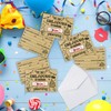 ZELAITE 12 Invitation Cards for Children's Birthday Kraft Paper, DIY