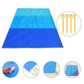 Turebest Beach Blanket 79 * 55inch, Compact Sand Proof and Waterproof Picnic Blanket, with Portable Storage Bag, Great for Outdoor Travel Camping Hiking Festival Park Sports