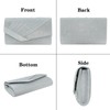 Women's Evening Party Wedding Ball Prom Clutch Wallet Handbag (Silver-2)