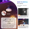 RGB Puck Lights with Remote Control, 2000mAh Battery Operated Tap