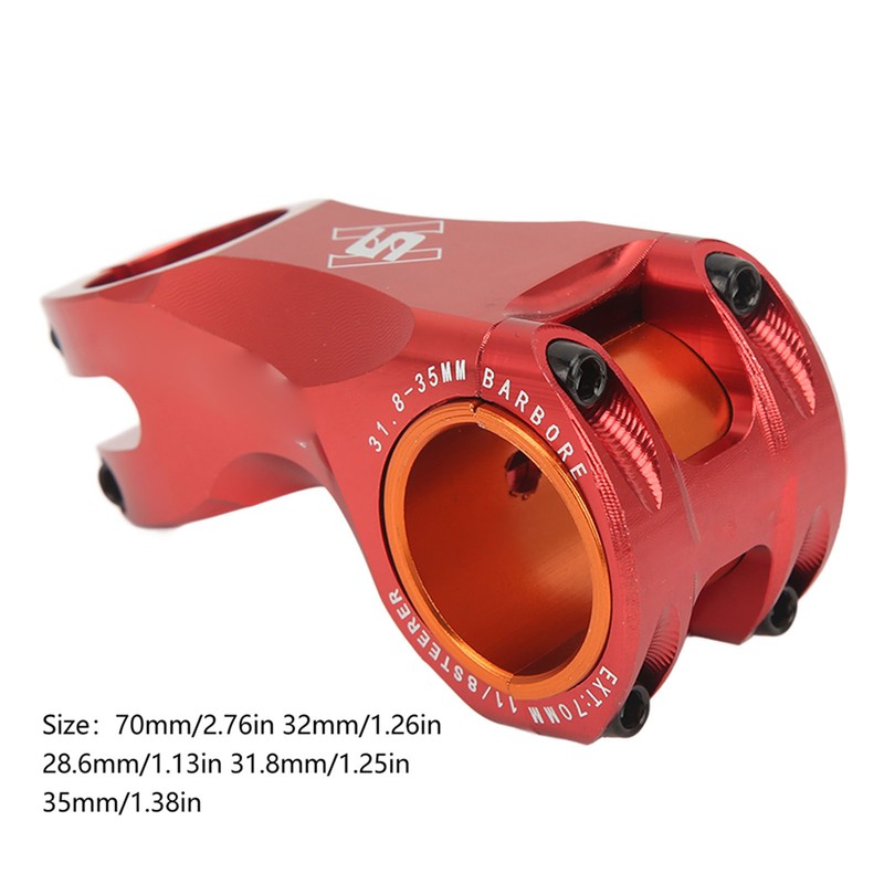 Bicycle Stem Bike Riser 70MM Ultra Light ‑17 Degree for