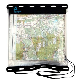 Aquapac Kaituna Waterproof Map Holder - Waterproof Cover for Reading Map while Outdoors or Hiking - Clear Plastic Case for Kayaking- Large Waterproof Bag for Camping Accessories - Large 30x30cm