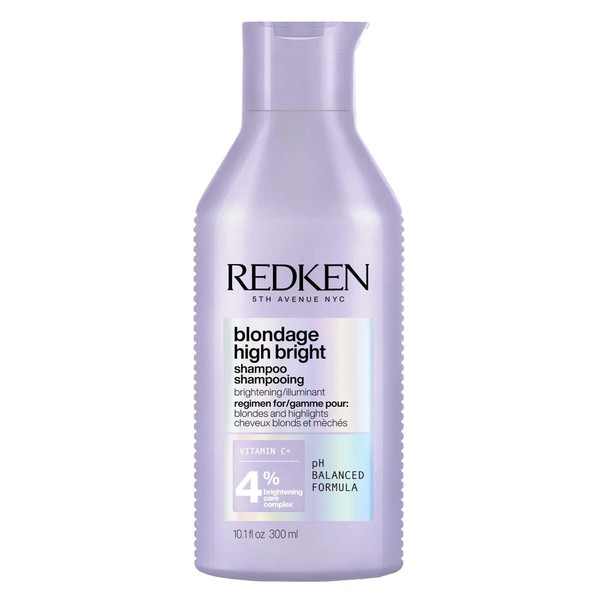 Redken Hair Shampoo for Blonde Hair, Brightening Effect, with Vitamin C, Colour Extend Blondage High Bright Shampoo, 1 x 300 ml