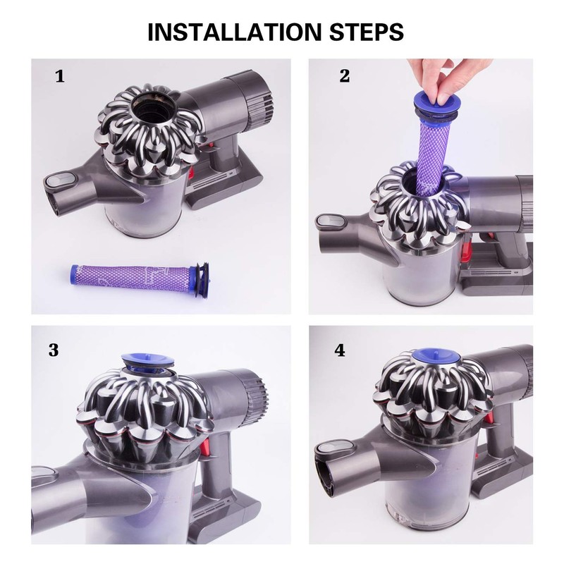 ARyee 3-Pack Pre Filter Compatible with Dyson DC58 DC59 V6