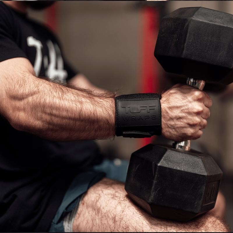 TuffWraps 16" Villain Wrist Wraps - Blackout Workout Wrist Supports