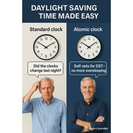 MakerTick DCF 77 Funk-Uhrwerk Set – 4 Zeigerpaare & geräuschloser, präziser Quarzmechanismus für Wanduhren, Reparatur & Eigenbau (72×56×19 mm)