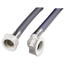 Xavax Cold Water Inlet Hose for Washing Machine and Dishwasher, 2.5 m (with Rubber Seal to Protect Against Leaking Water, Straight and Angled Union Nut, Water Hose)