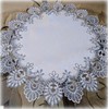 Galleria di Giovanni Silver Gray Lace Doily Round 24 Inch