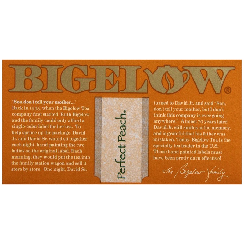 Bigelow Tea Peach Tea, 20 Count