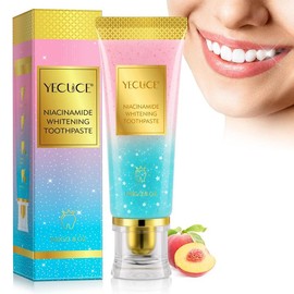 Yecuce Niacinamide Toothpaste-100g,1count/2counts/3counts, Light Mint Flavor, Clean Teeth, Fresh Breath, Maintain Oral Health, Daily Oral Care, Home Use, Mint Cleaning Toothpaste:_Pink blue gradual change_100g