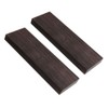 Tzong 2Pcs Black Ebony Lumber Wood Timber Handle Plate for
