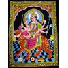 Huge Cotton Fabric Durga Ma Mother Goddess Yoga 43" X 30" Tapestry