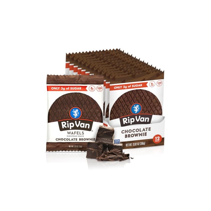 Rip Van Wafels Chocolate Brownie Stroopwafels - Healthy Snacks -