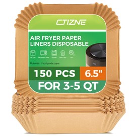 Air Fryer Liners Disposable - 150Pcs 6.5In Square Parchment Paper for Air Fryer Non-Stick Airfryer Basket Liners for Steamer Microwave Oven