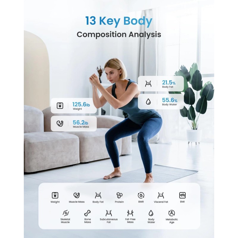 Renpho Smart Bluetooth Body Weight Scale With Health App 13
