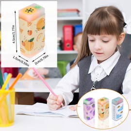 tao pipe Eraser, Set of 6 Erasers, Children's Party Bags, Dinosaur Pattern Eraser, Fruit Flavoured Eraser Set for Schools, Sketches, Office, Signs