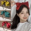 Satin Luxury Ribbon Headband Jennie Headband Large Ribbon Black 2ea